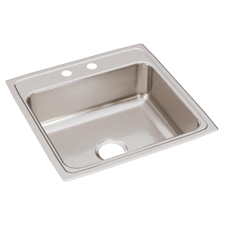 Elkay Gourmet Stainless Steel 22 X 22 X 7-5/8 Single Bowl Top Mount Sink LRQ22222